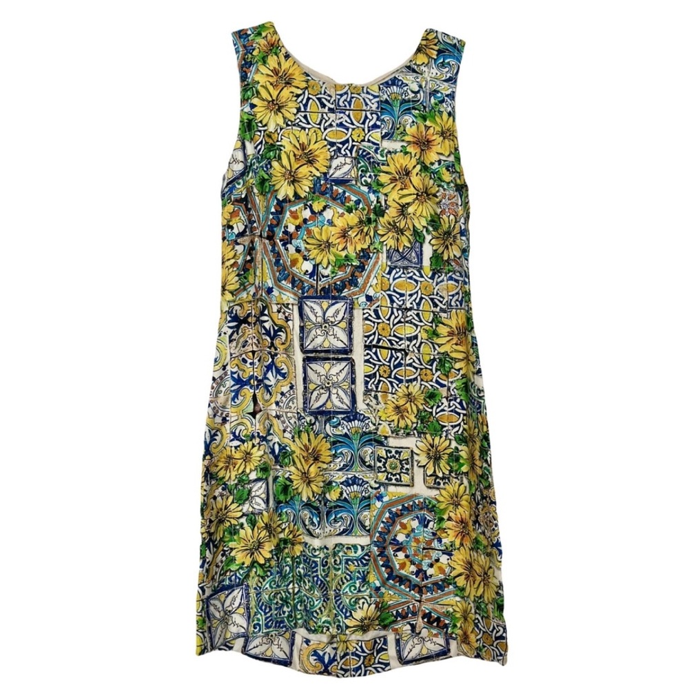 Dolce & Gabbana colorful bright silk dress size small